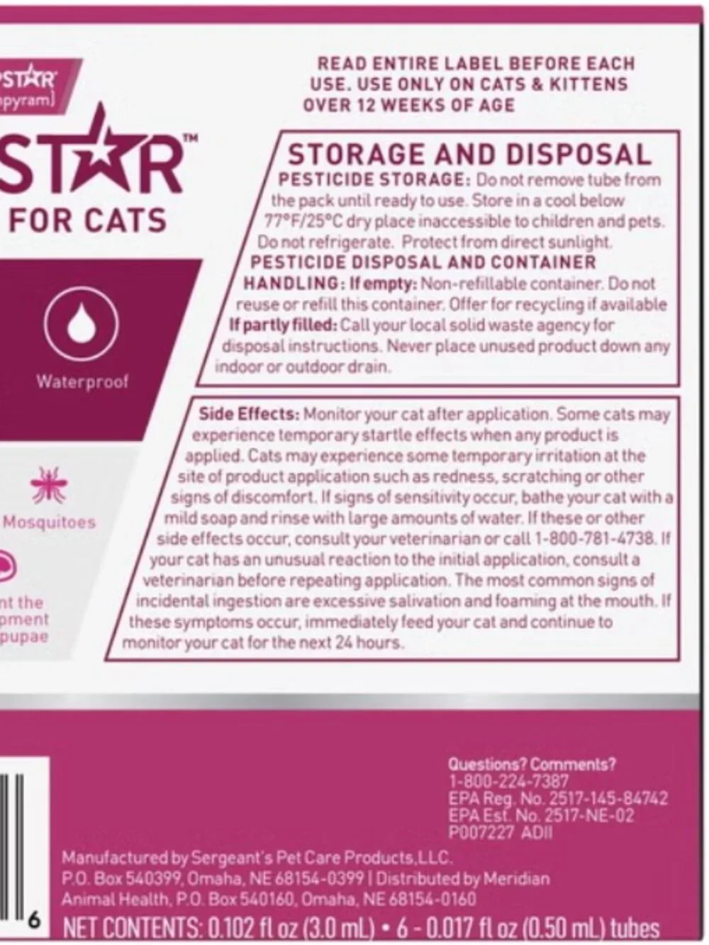 NEXTSTAR Flea & Tick Topical Prevention  6 MONTH SUPPLY!!!!!